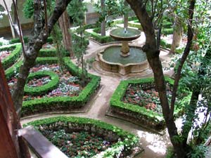 alhambra gardens from above